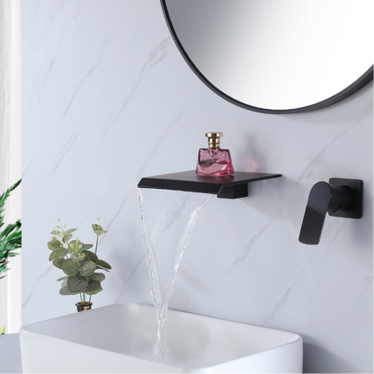 Inbouw wastafelkraan Louise - Mat zwart - Incl. inbouwdeel