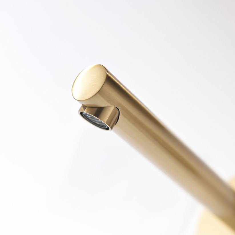 Inbouw wastafelkraan Taylor - Geborsteld goud - Incl. inbouwdeel