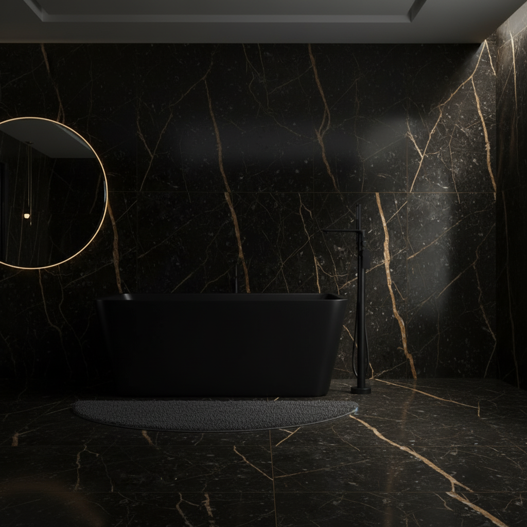 Vrijstaande badkraan Emilia - Mat zwart - 88 × 22 × 16 cm