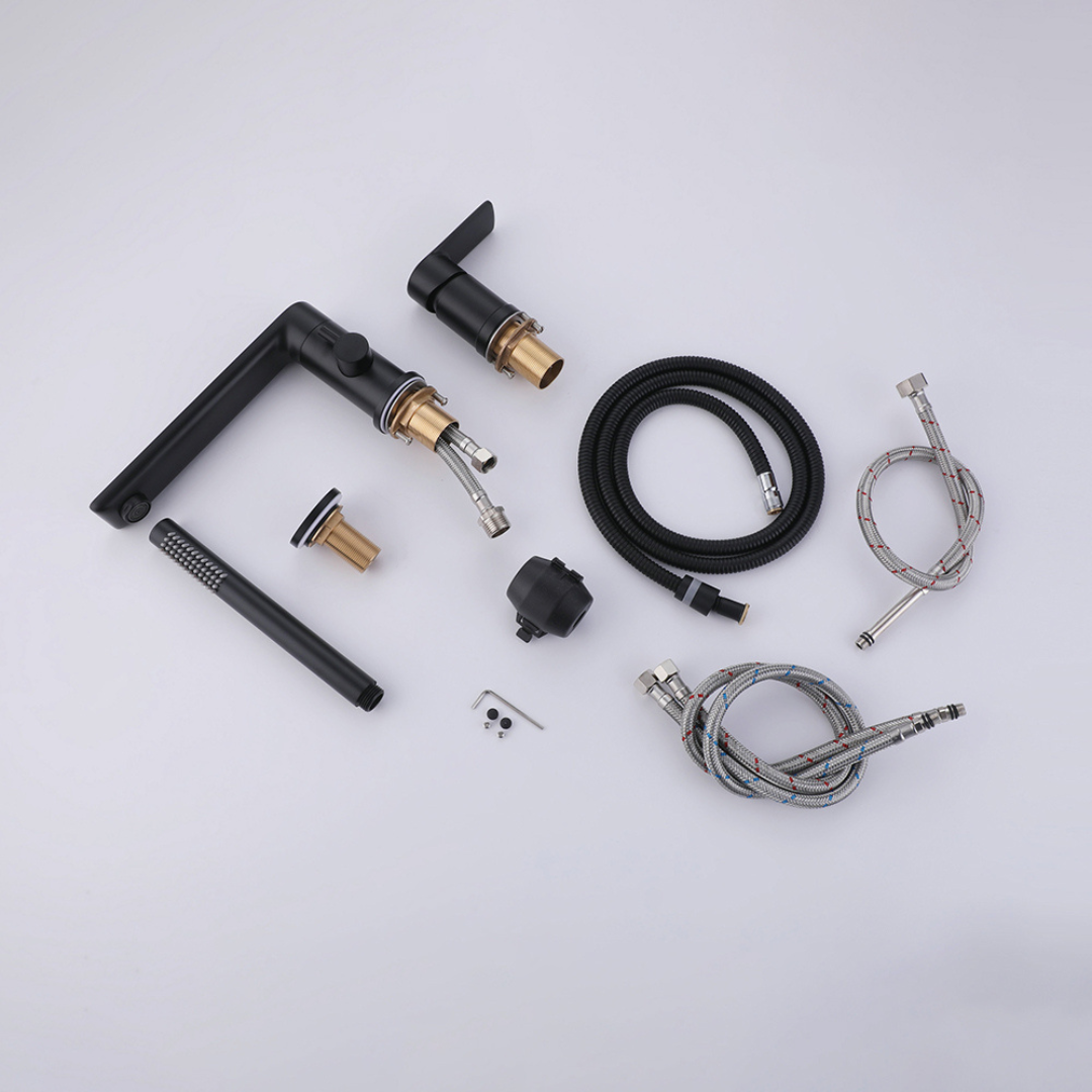 Opbouw badkraan Vero – Mat zwart - 21,6 × 24 × 19,5 cm