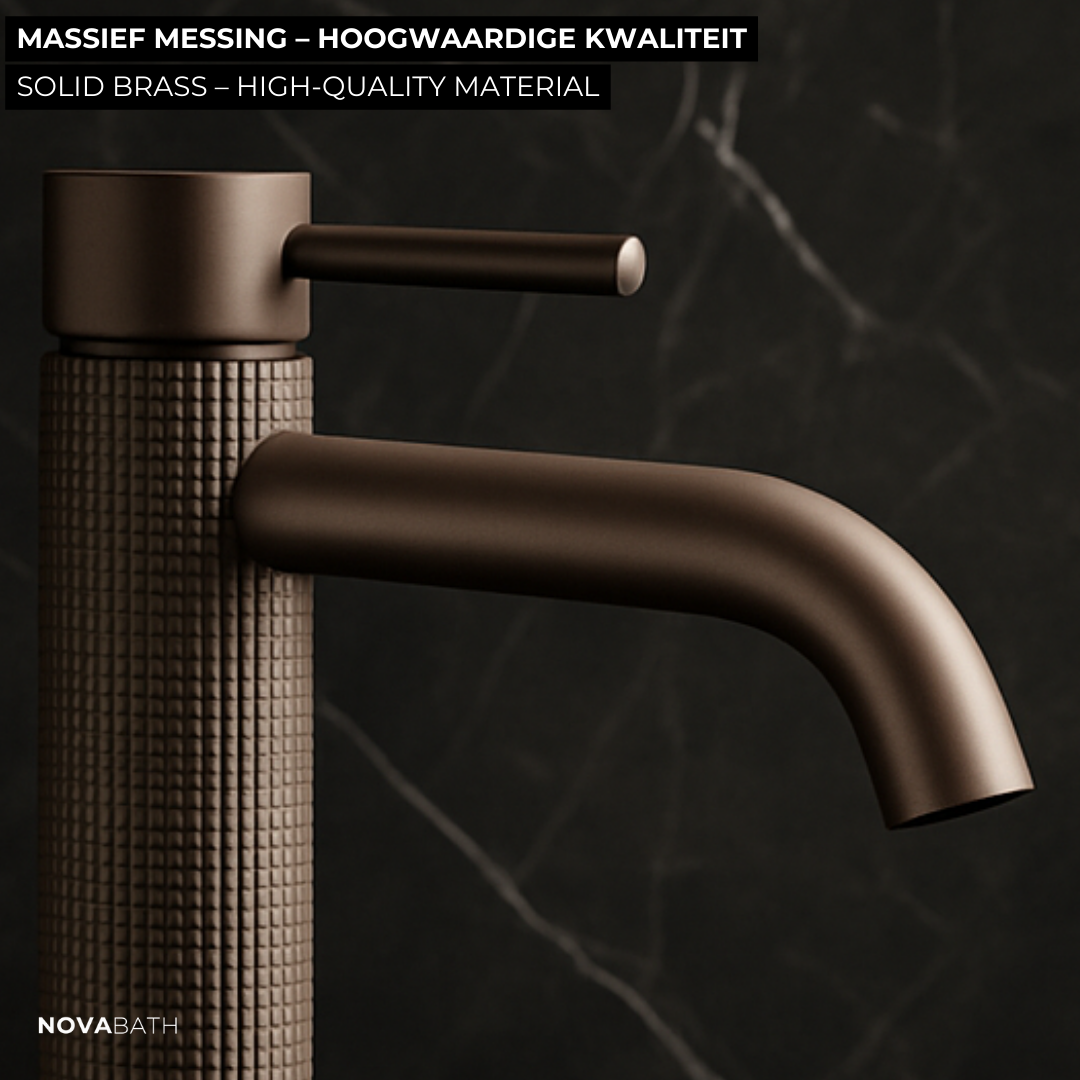 Opbouw wastafelkraan Angelica - Brushed rose gold - 15.9 × 12.2 × 5.5 cm