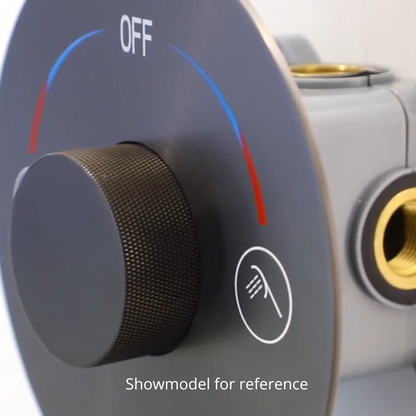 Inbouw Regendoucheset Amalia - Gunmetal grey - Incl. inbouwdeel