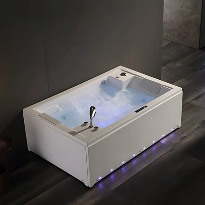 Opbouw Massagebad – Emerson – Glans Wit – 185x122x67 cm