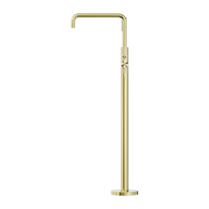 Vrijstaande badmengkraan Valencia - Staafhanddouche - Brushed gold