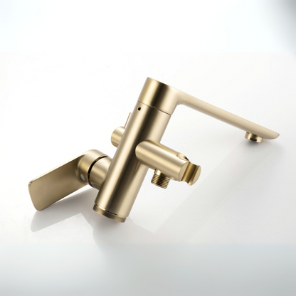 Vrijstaande badkraan Emilia - Geborsteld goud - 88 × 22 × 16 cm