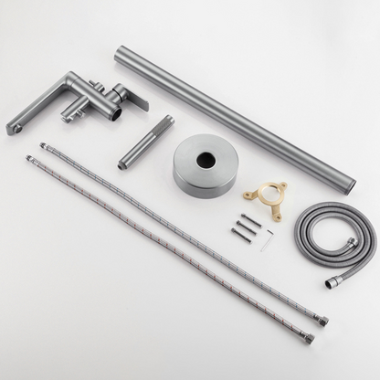 Vrijstaande badkraan Emilia - Gunmetal grey - 88 × 22 × 16 cm