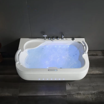 Opbouw Massagebad – Verona – Glans Wit – 180x113x68 cm