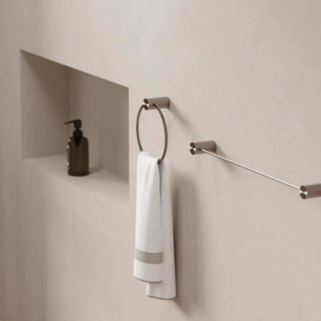 Handdoekring Valencia - Brushed gold