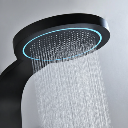 Douchepaneel Elena - LED - Digitaal display - Mat zwart- 145 × 18 × 65 cm