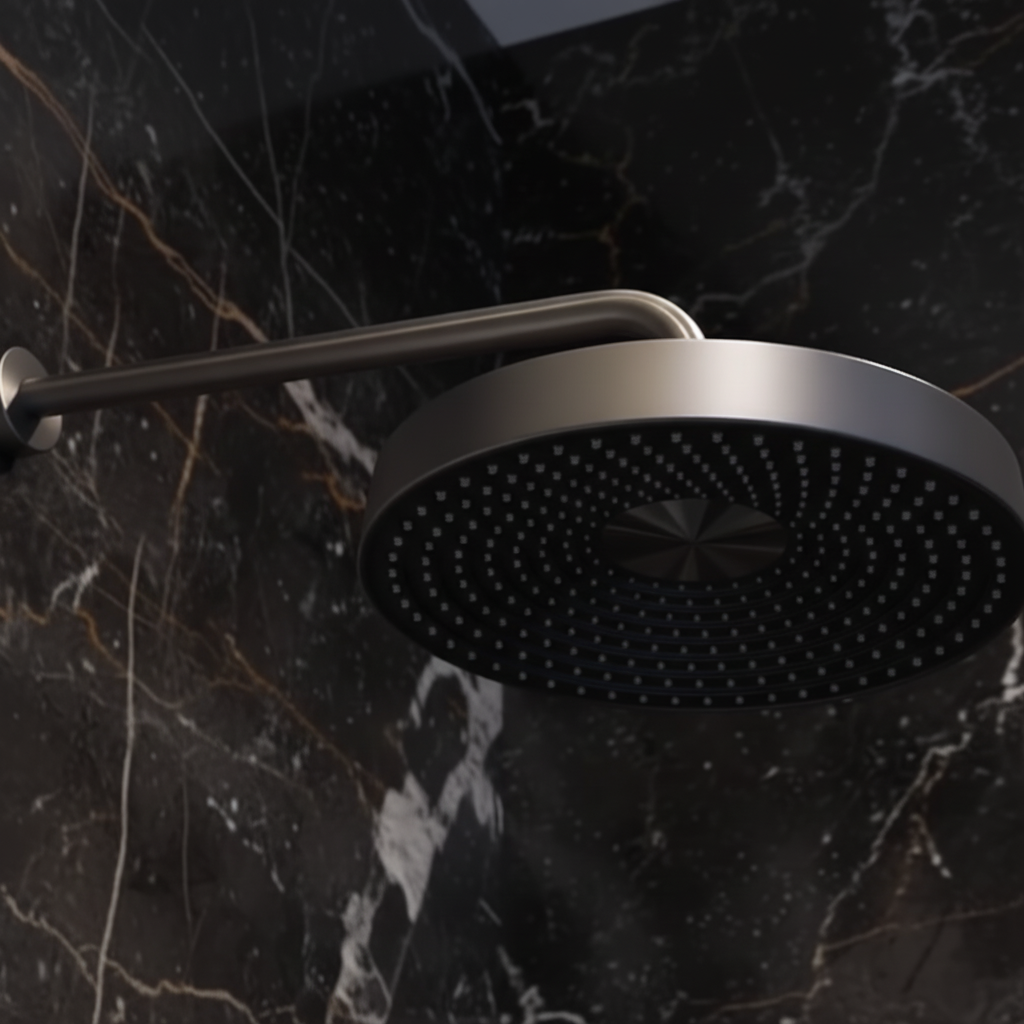 Inbouw Regendoucheset Amalia - Gunmetal grey - Incl. inbouwdeel