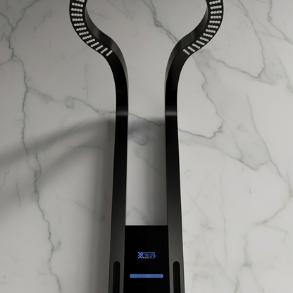 Thermostatisch Douchepaneel Marcelo – Digitale Display - Mat zwart - 182 × 40 × 52 cm