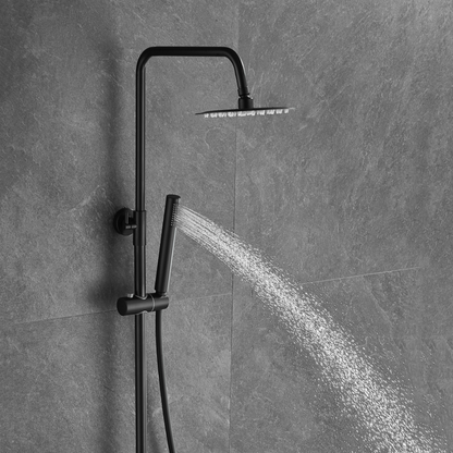 Thermostatisch opbouw regendoucheset - Julio - Zwart