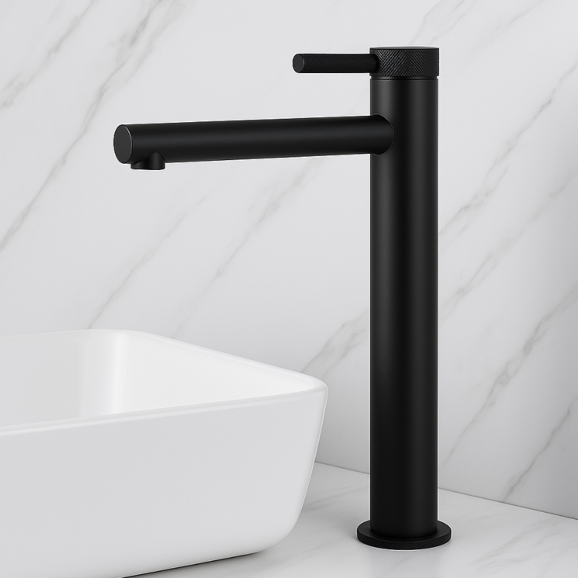 Hoge wastafelkraan Taylor - Mat zwart - 30.5 × 5.5 × 18 cm