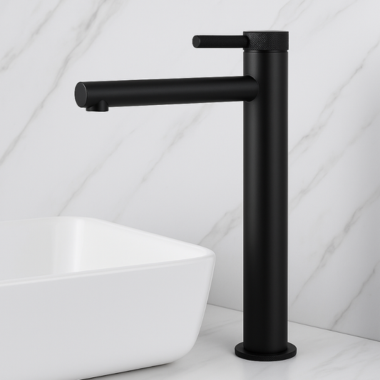 Hoge wastafelkraan Taylor - Mat zwart - 30.5 × 5.5 × 18 cm