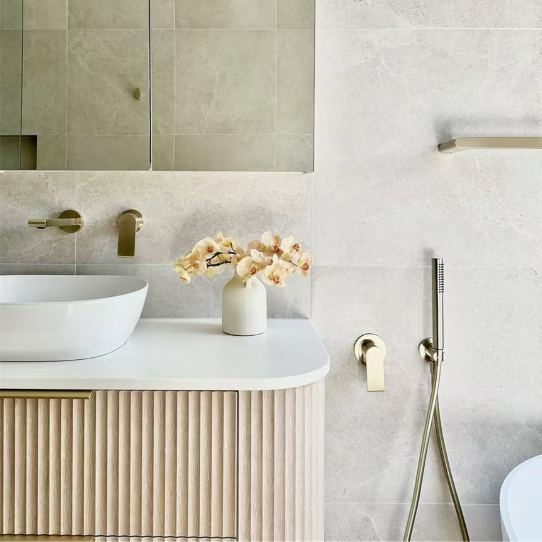 Inbouw mengkraan - Portofino – 80MM - 1-Gats - Brushed gold