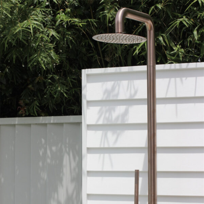 Buitendoucheset Capri – Vrijstaand – Regendouche & Staafhanddouche - Brushed bronze