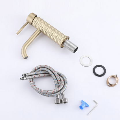 Opbouw wastafelkraan Angelica - Geborsteld goud - 15.9 × 12.2 × 5.5 cm