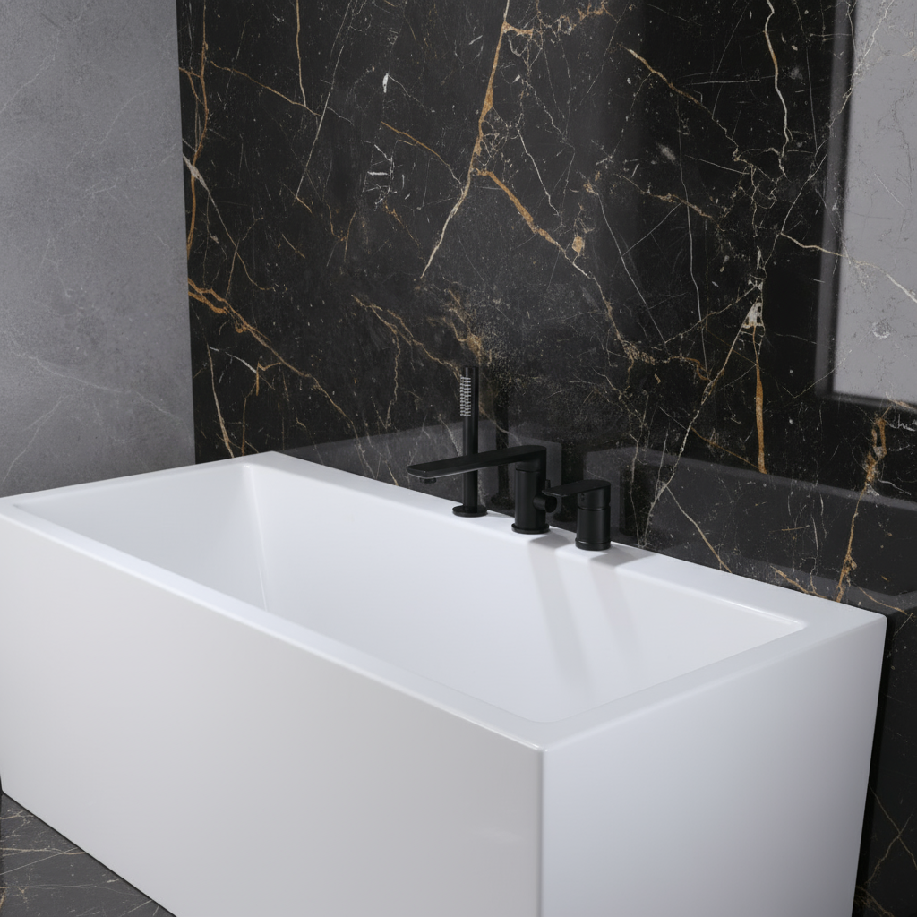 Opbouw badkraan Vero – Mat zwart - 21,6 × 24 × 19,5 cm