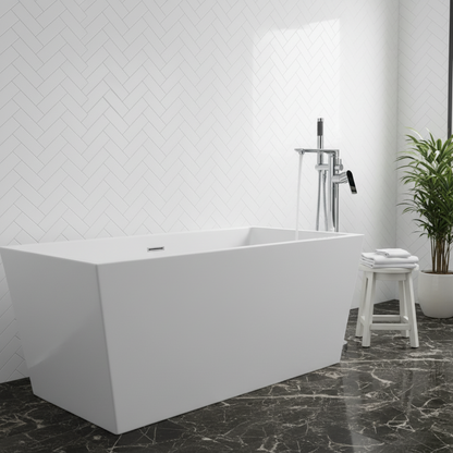 Vrijstaande badkraan Emilia - Chroom - 88 × 22 × 16 cm