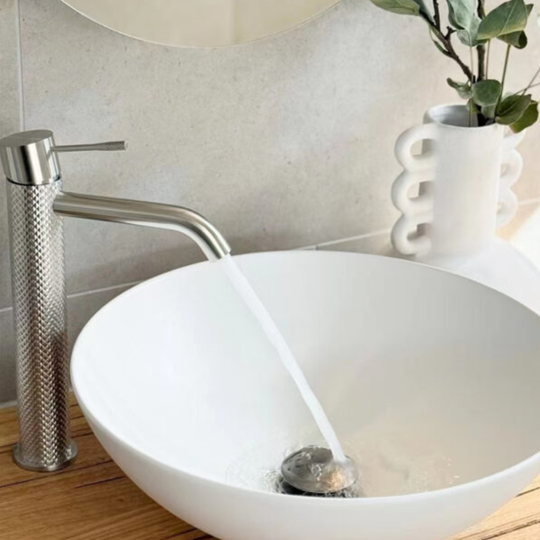 Hoge wastafelkraan Valencia - 1-Gats - Brushed nickel