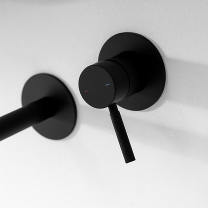 Inbouw wastafelkraan Taylor - Mat zwart - Incl. inbouwdeel - 8 × 12 × 16,5 cm