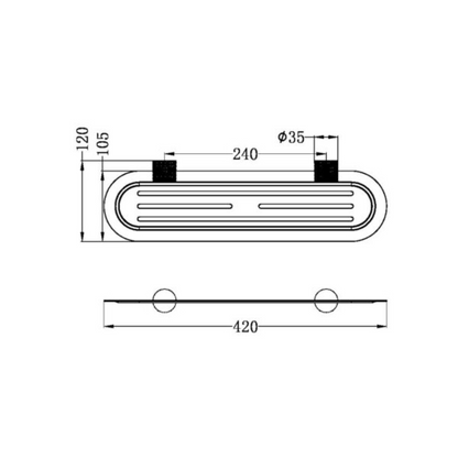 Doucheplank Valencia – Brushed Bronze