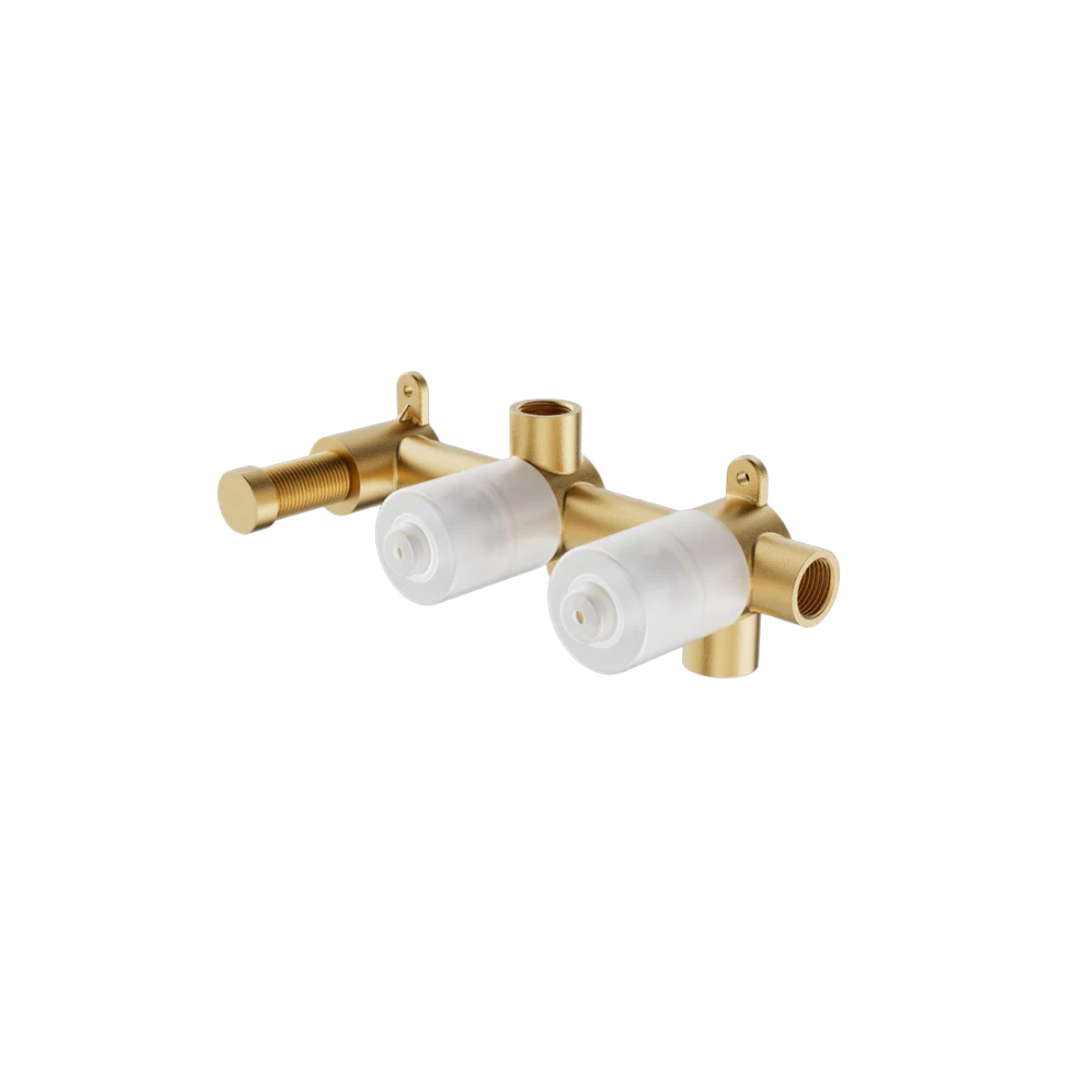 Inbouw douchemengkranen Valencia - Staafhanddouche - Brushed gold