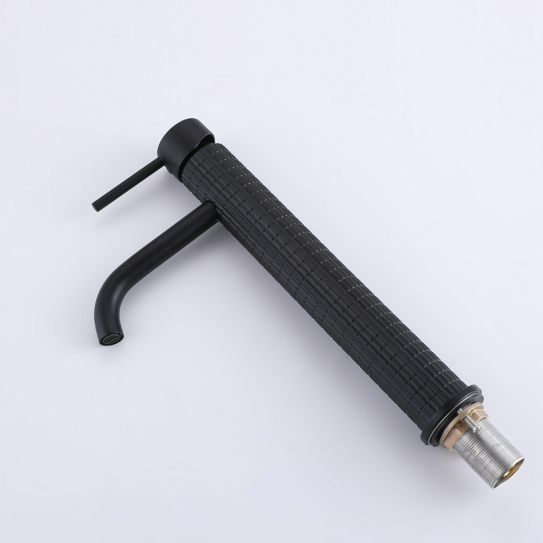 Hoge wastafelkraan Angelica - Mat zwart - 30,5 × 5,5 × 19 cm