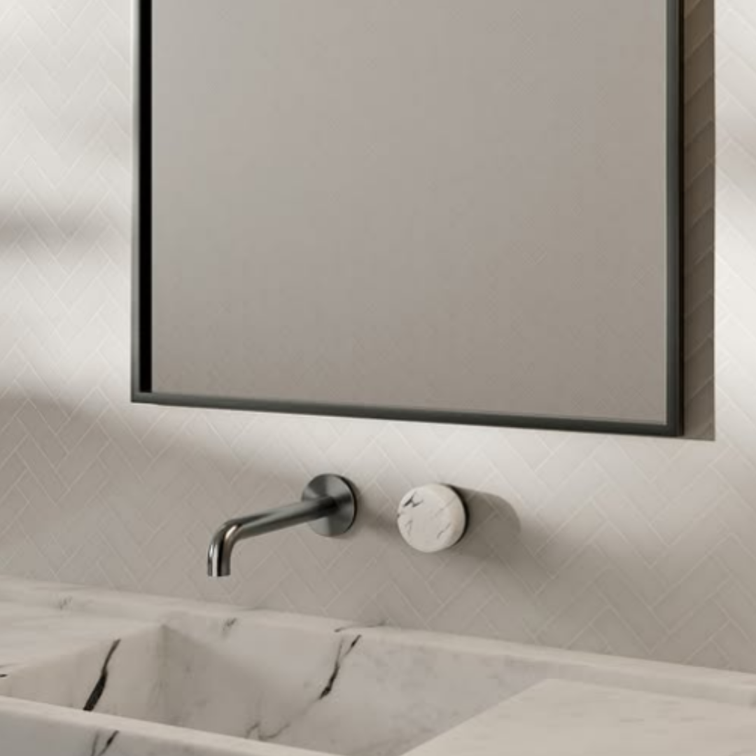 Inbouw mengkraan – Sorrento – Arabescato Corchia – Brushed Bronze