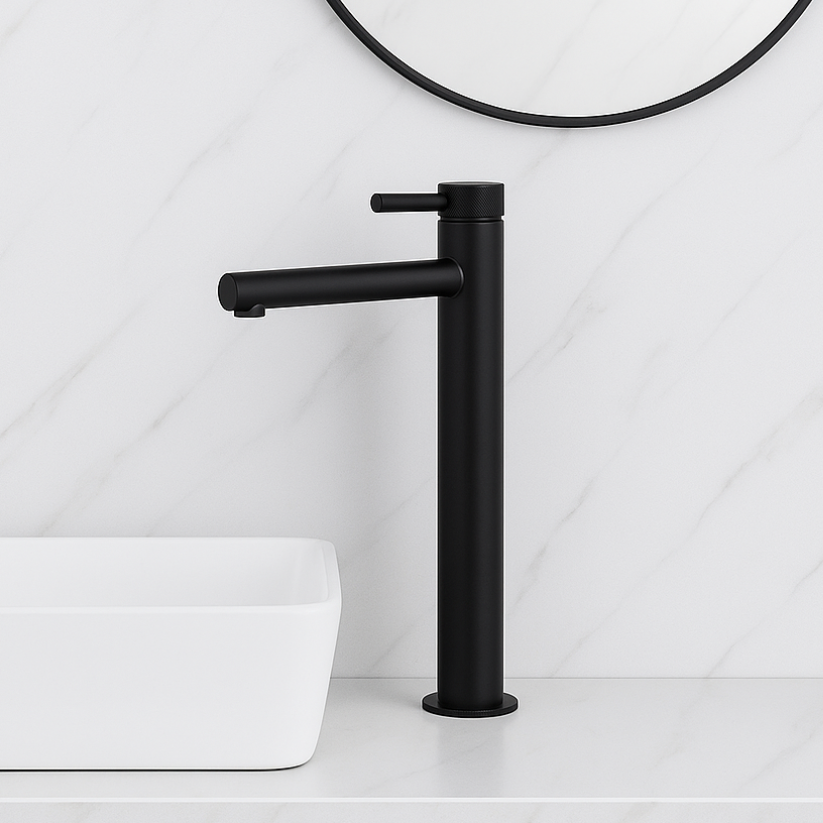 Hoge wastafelkraan Taylor - Mat zwart - 30.5 × 5.5 × 18 cm