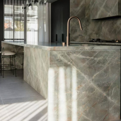 Keukenkraan Valencia – 2-Gats – Brushed gold