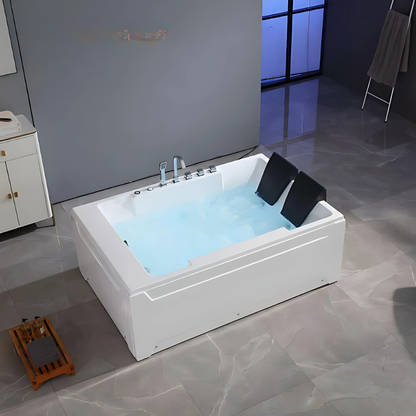 Vrijstaand Massagebad – Valenza – Glans Wit – 182x122x67 cm