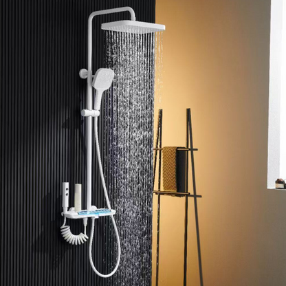 Thermostatische Opbouw Regendoucheset - Sandro - Mat wit