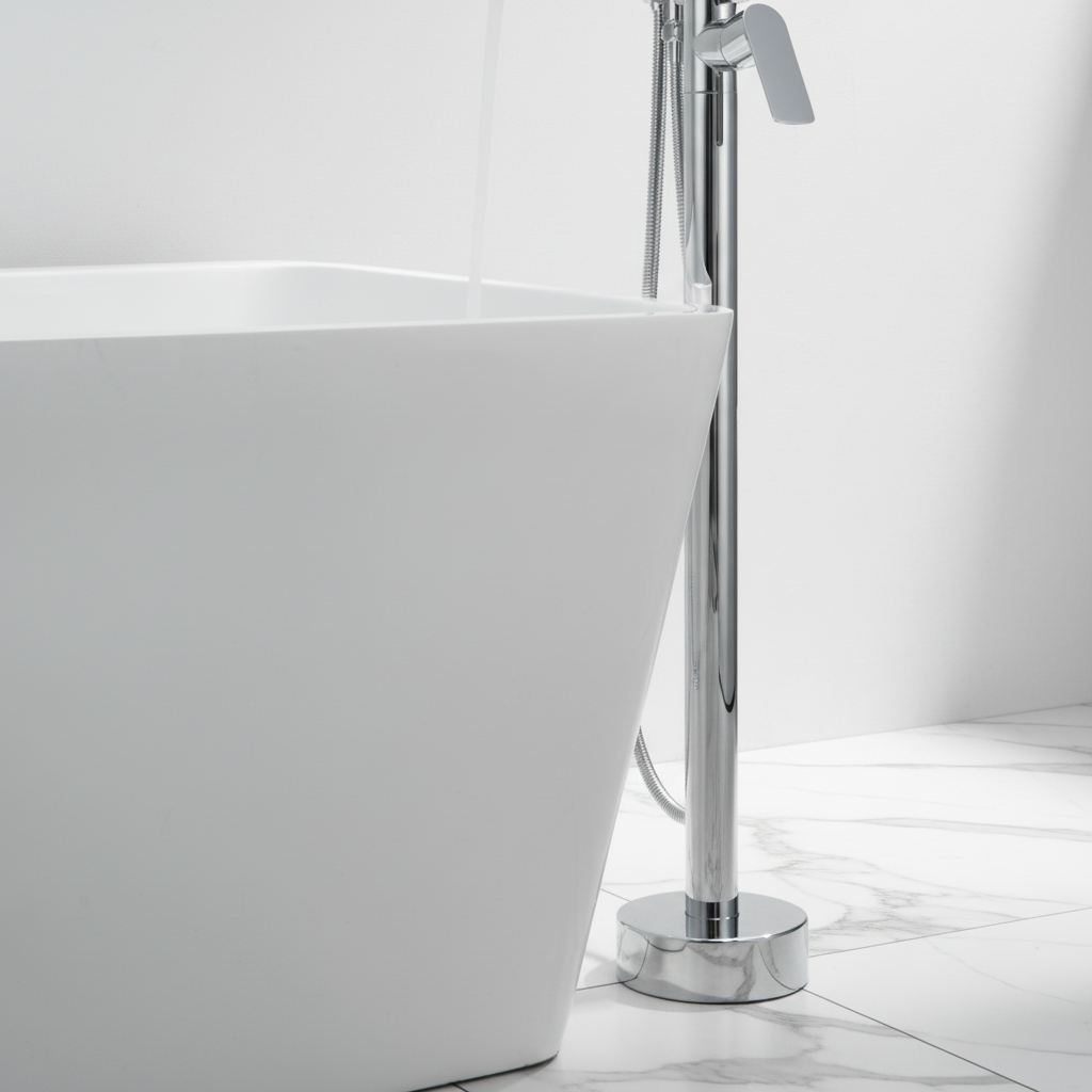 Vrijstaande badkraan Emilia - Chroom - 88 × 22 × 16 cm