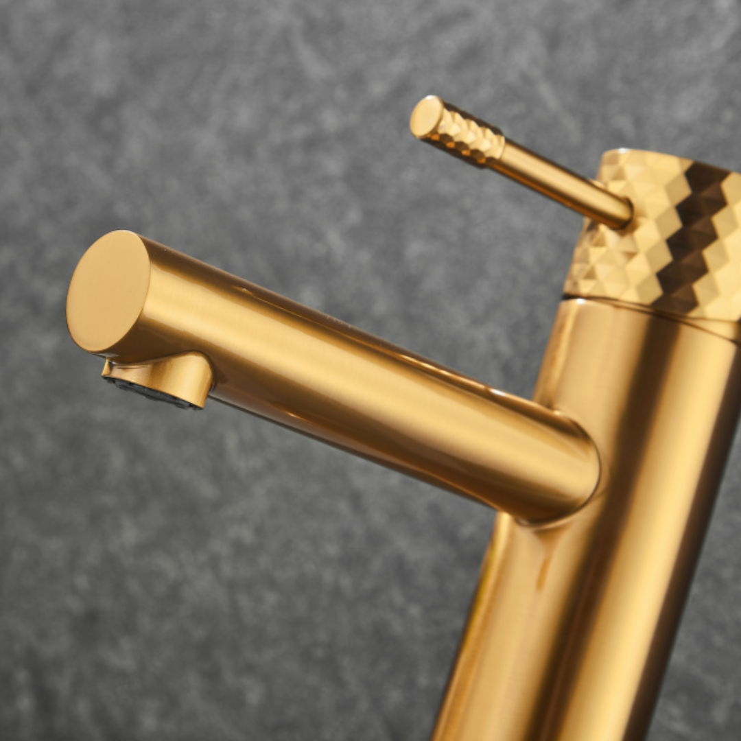 Opbouw wastafelkraan - Romano - Geborsteld goud