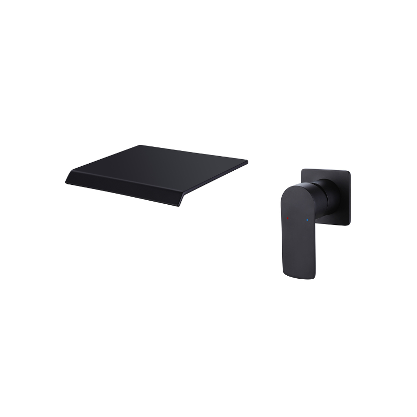 Inbouw wastafelkraan Louise - Mat zwart - Incl. inbouwdeel