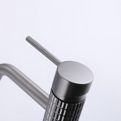 Hoge wastafelkraan Angelica - Gunmetal grey - 30,5 × 5,5 × 19 cm