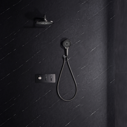Inbouw Regendoucheset - Leonardo - Gunmetal grey