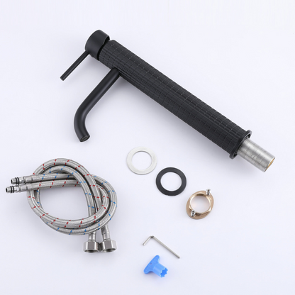 Hoge wastafelkraan Angelica - Mat zwart - 30,5 × 5,5 × 19 cm