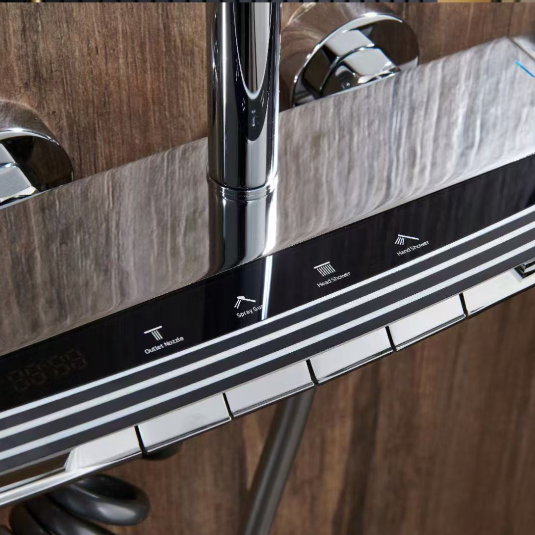Thermostatische Opbouw Regendoucheset - Sandro - Chroom