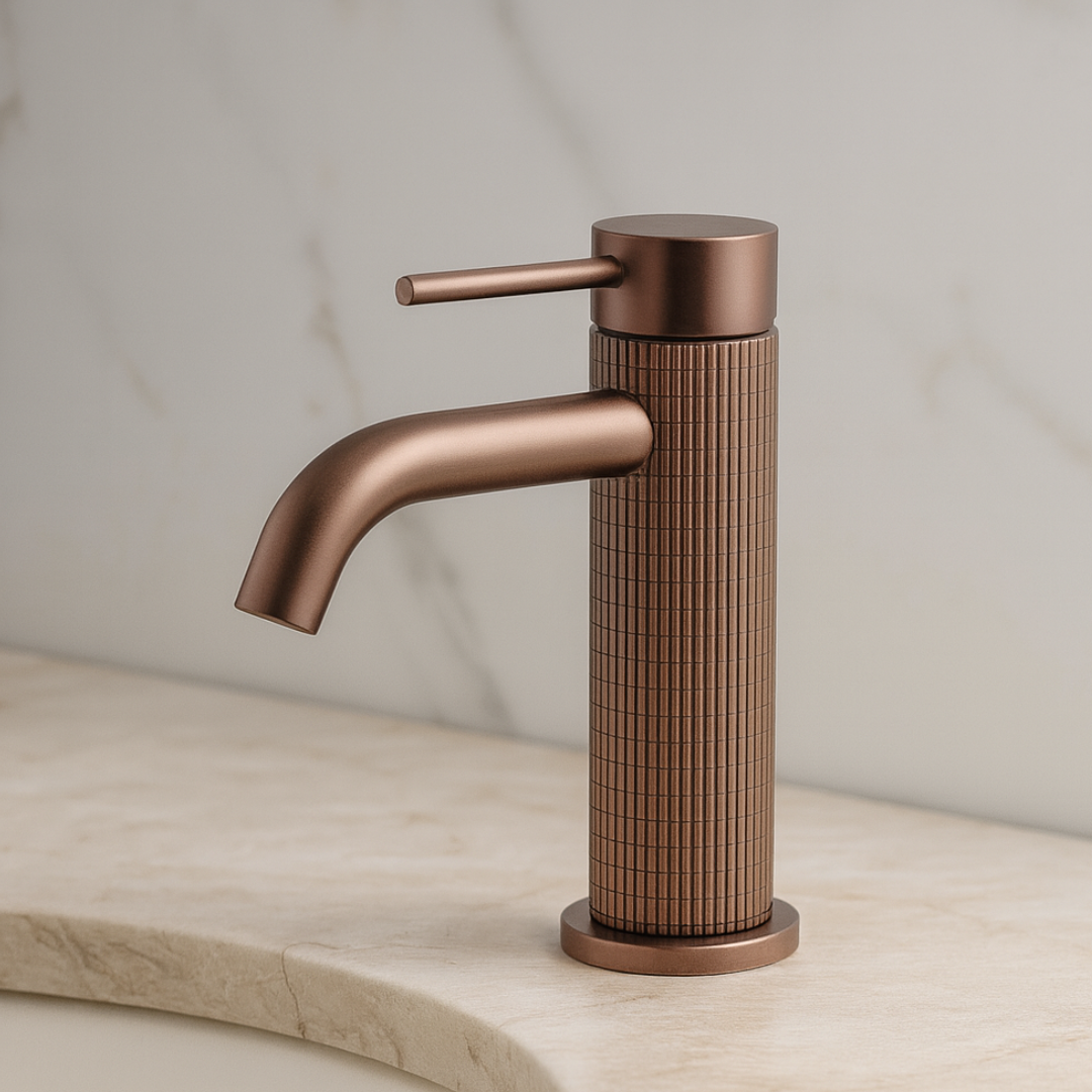 Opbouw wastafelkraan Angelica - Brushed rose gold - 15.9 × 12.2 × 5.5 cm