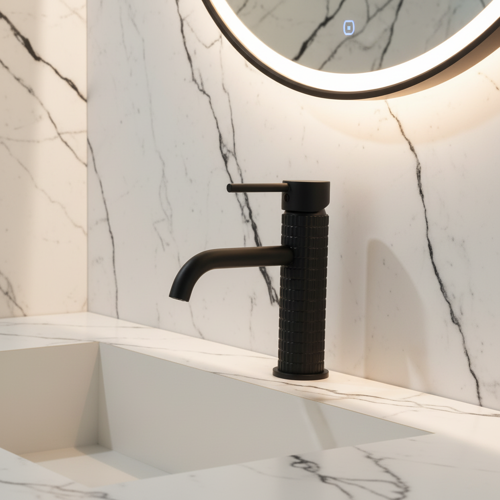 Opbouw wastafelkraan Angelica - Mat zwart - 15.9 × 12.2 × 5.5 cm