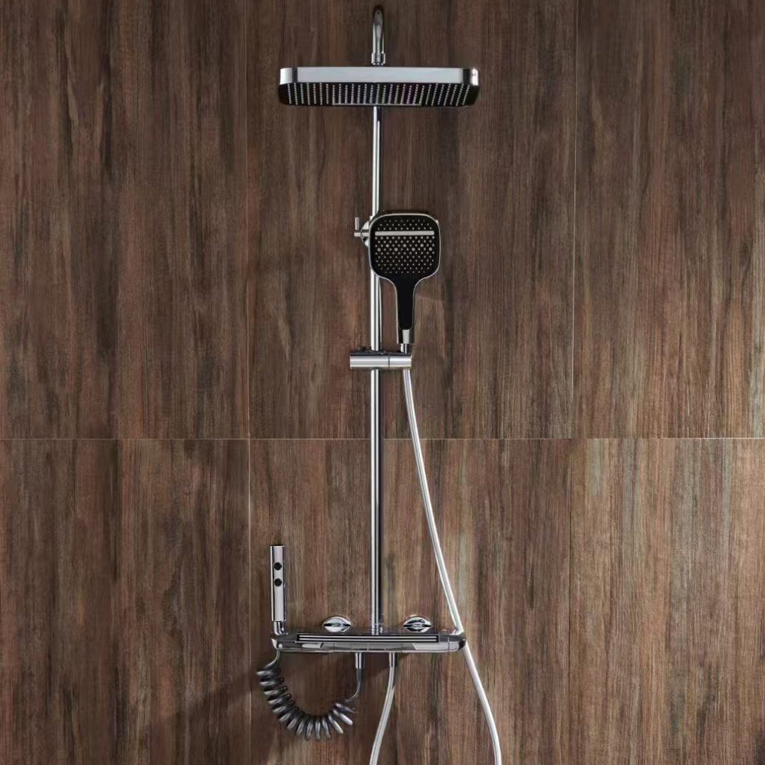 Thermostatische Opbouw Regendoucheset - Sandro - Chroom