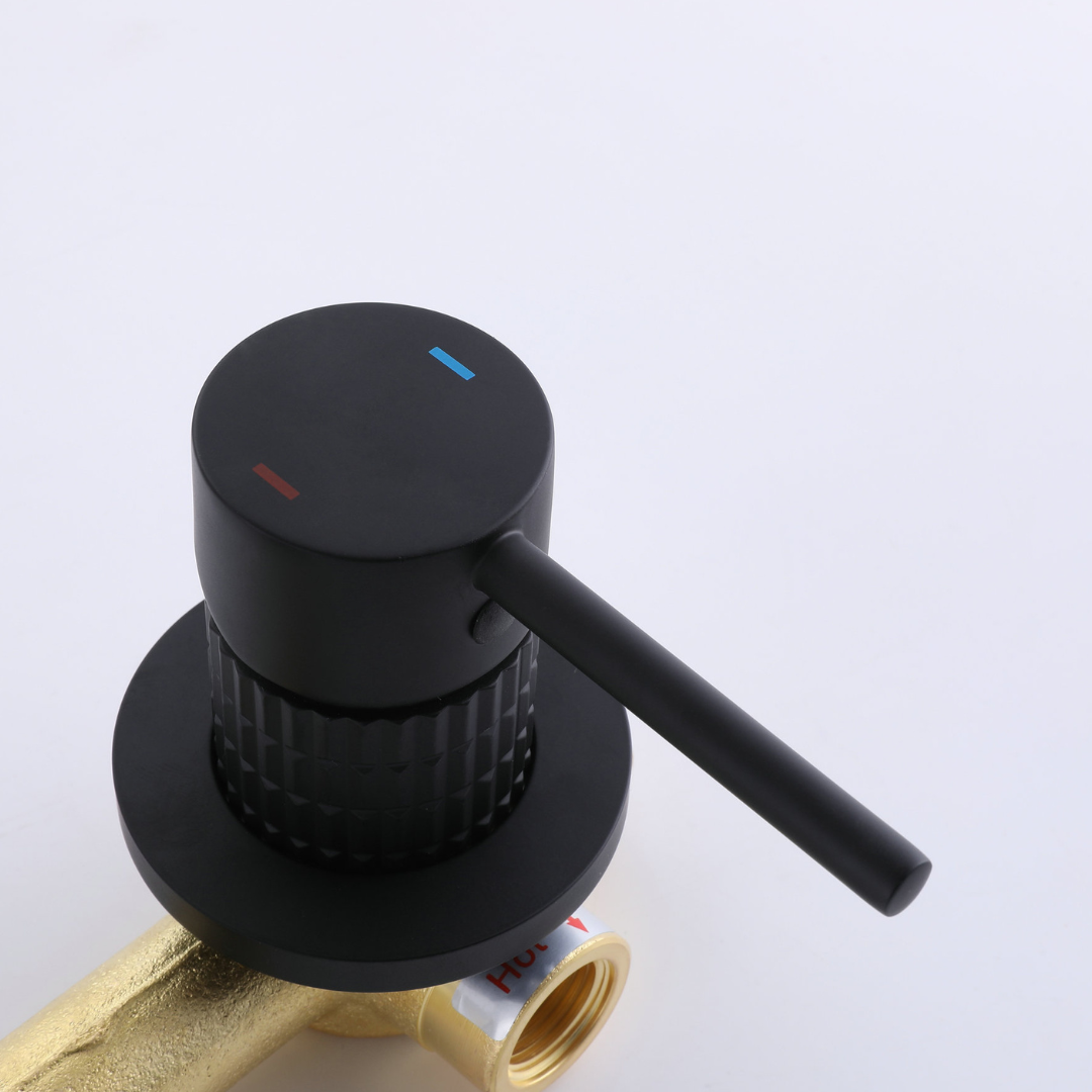 Inbouw wastafelkraan Angelica - Mat zwart - Incl. inbouwdeel - 23 × 20.5 × 10 cm