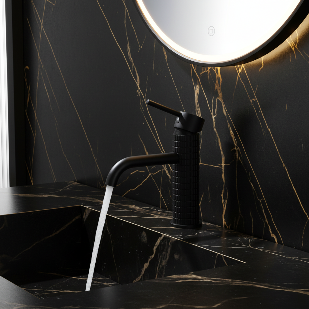 Opbouw wastafelkraan Angelica - Mat zwart - 15.9 × 12.2 × 5.5 cm