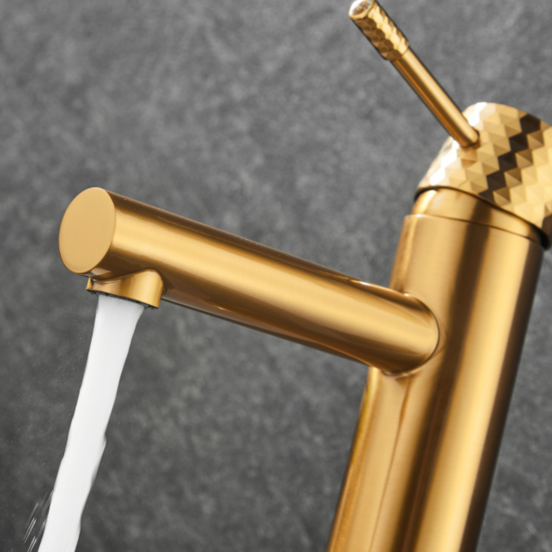 Opbouw wastafelkraan - Romano - Geborsteld goud