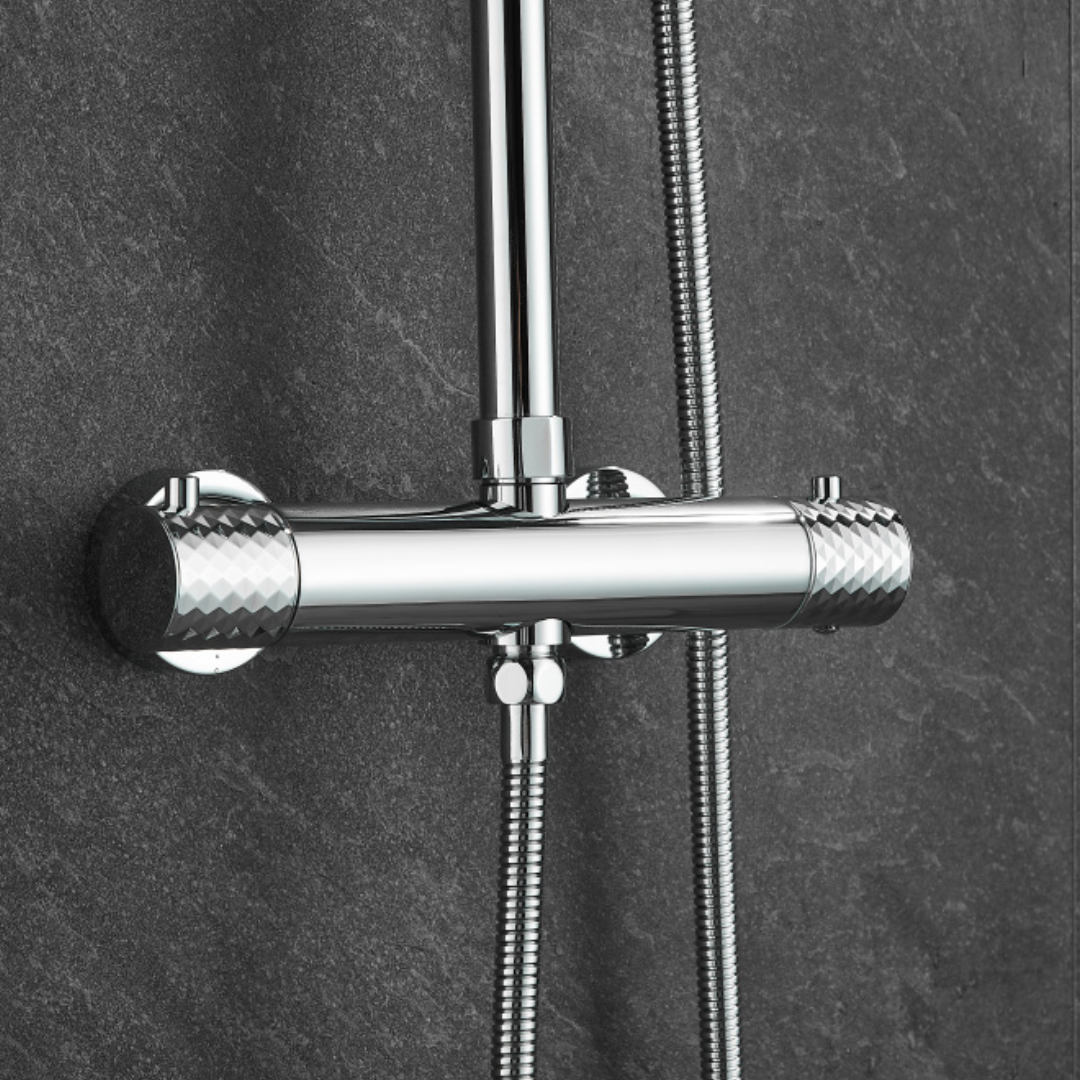 Thermostatisch opbouw regendoucheset - Julio - Chroom