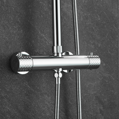 Thermostatisch opbouw regendoucheset - Julio - Chroom