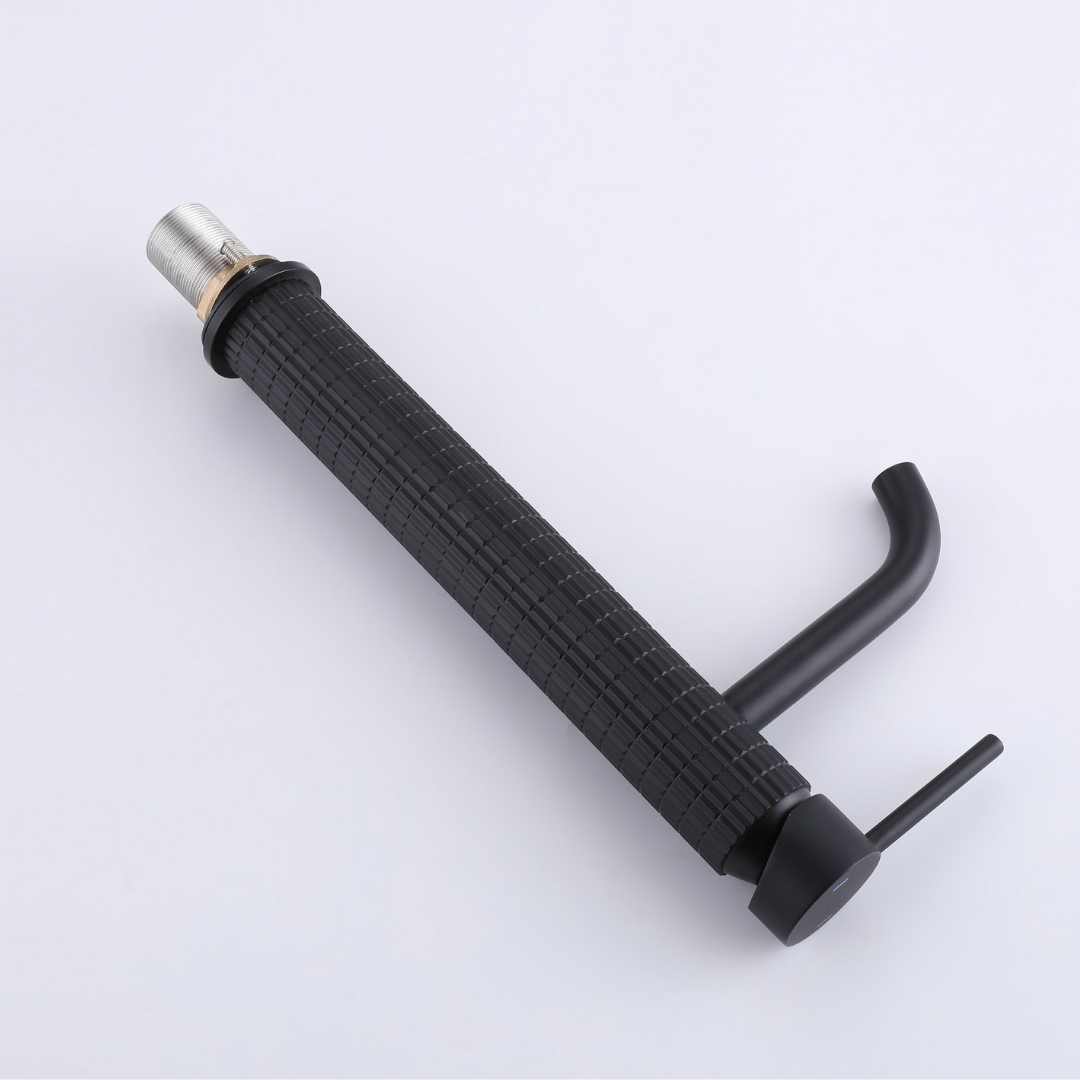 Hoge wastafelkraan Angelica - Mat zwart - 30,5 × 5,5 × 19 cm