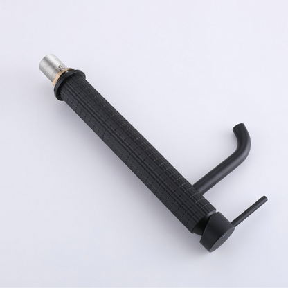 Hoge wastafelkraan Angelica - Mat zwart - 30,5 × 5,5 × 19 cm